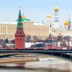 view of Kremlin in the winter, Moscow, Russia. Winter in Russia
